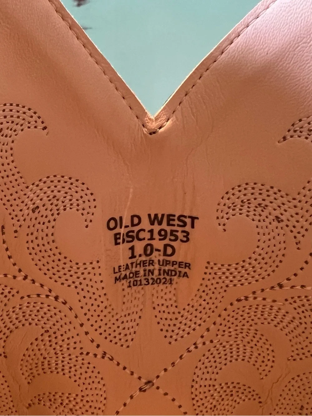 Old West Kids Dark Clay Distressed Brown Western Boots BSC1953 Kids Size 1D